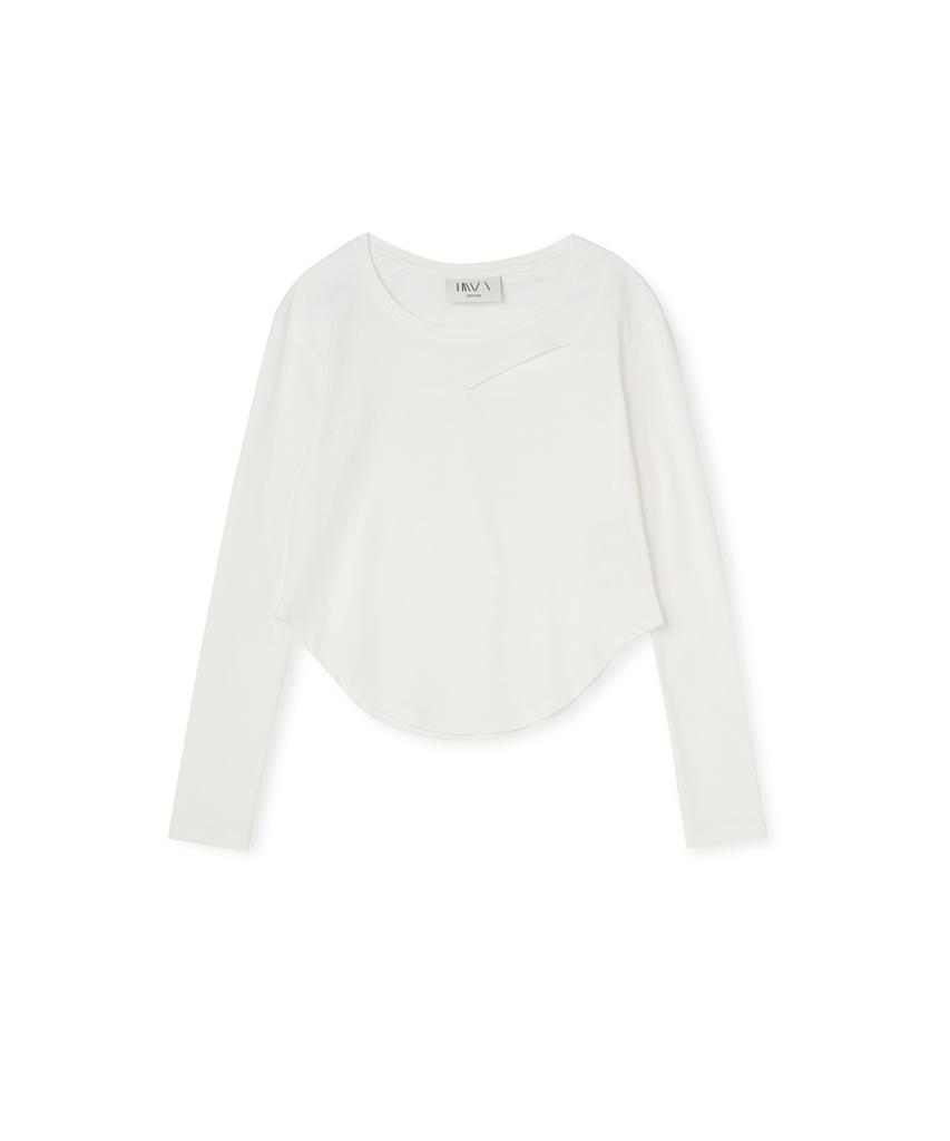 OEUVA Ivory Cotton Tagly T-Shirt