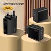 120W USB Charger Type C Quick Charge 3.0 Fast Charging Mobile Phone Adapter EU/US Plug Wall Charger For iPhone 15 Samsung Xiaomi