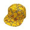 Little Yellow Duck Printed Hip Hop Baseball Cap Flat Rim Cap Casual Hat Duck Yellow Sunshade Sunscreen Hat
