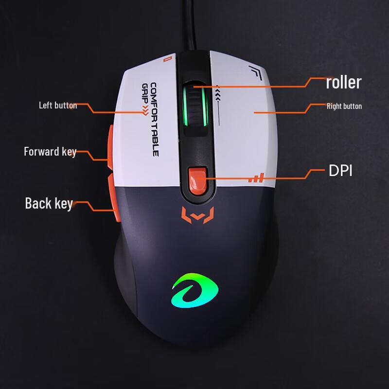 Dareu LM107 Nuclear Gold Edition Wired Gaming Mouse