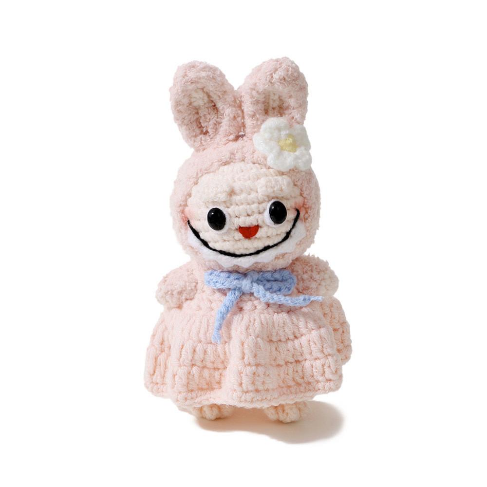 Toys Knitted Animal Stuffed Doll Macaron Color Decoration Gifts Kids