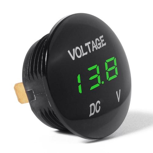 DC 12V LED Digitalanzeige Rundes Voltmeter DC Digitales Auto-Spannungsmessgerät Volt-Detektor Tester Monitor Panel 5 Farben verfügbar