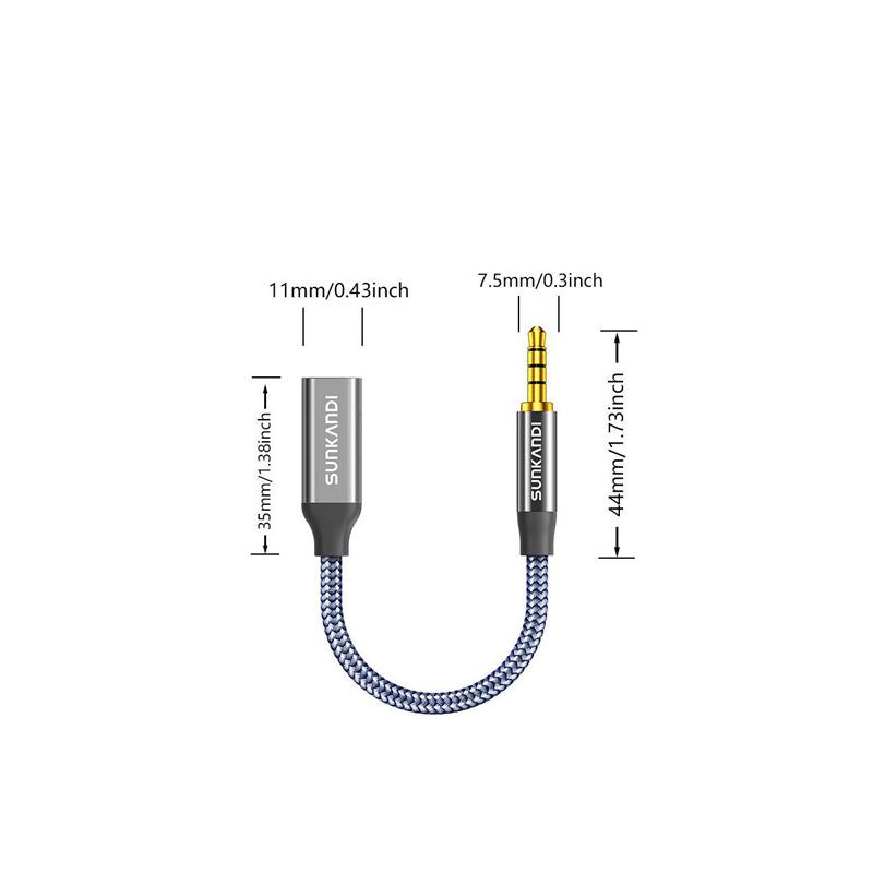3.5mm Male To USB C Female Audio Adapter Wide Compatibility Type C Earphone Converter for    Android Phone