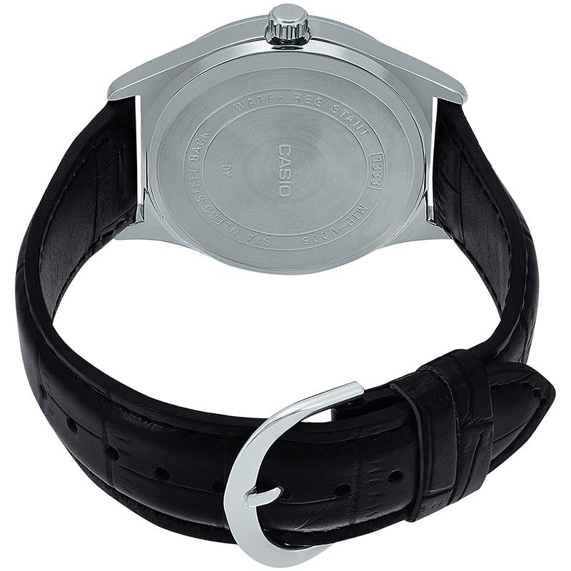 Casio STANDARD Series DRESS Series Trendy Casual Retro Classic Pointer Date Day Waterproof Quartz Leather Strap Men's Watch Black Dial MTP-V006L-1B2U