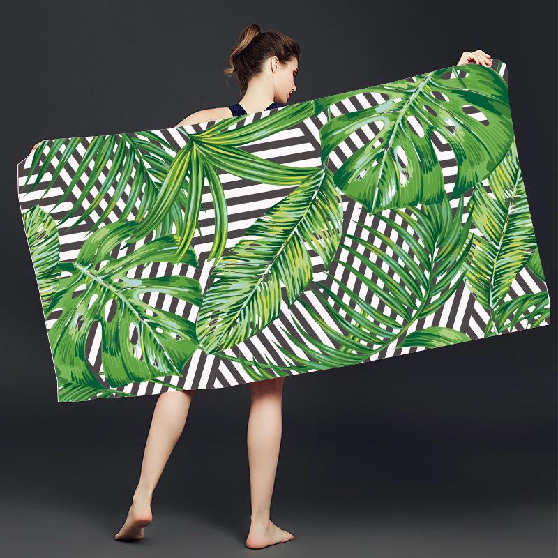 Ultra-Fine Quick-Dry Tie-Dye Beach Towel: Double-Sided Plush, Printed, Fashionable Swim Towel for Adults Custom Size