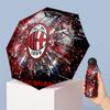 Parapluie Pliant Compact Mini 5 Plis 8 Baleines Imprimé Motif AC Milan Coupe-vent Imperméable Léger Portable