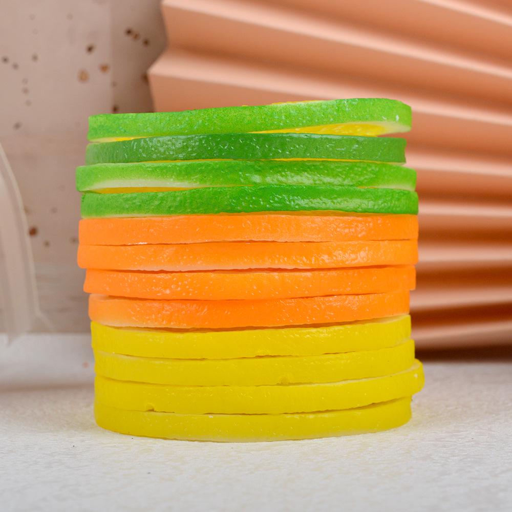 Large PVC Fruit Slices: Lemon, Orange, Grapefruit, Tangerine Models for Window Display & Photography Props