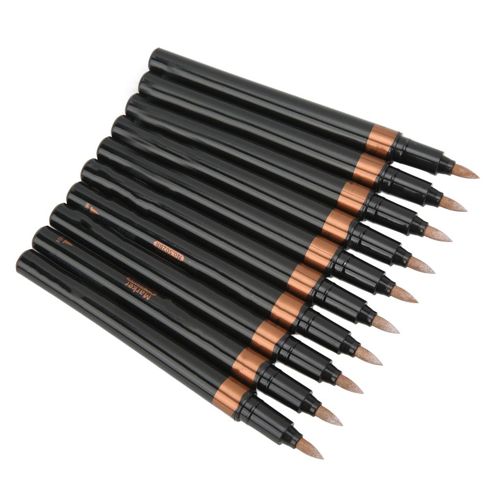 10Pcs Metallic Marker Pens Smoother Writing Quick Drying Excellent Ink Paint Pens for Graffiti Painting Coloring Notes