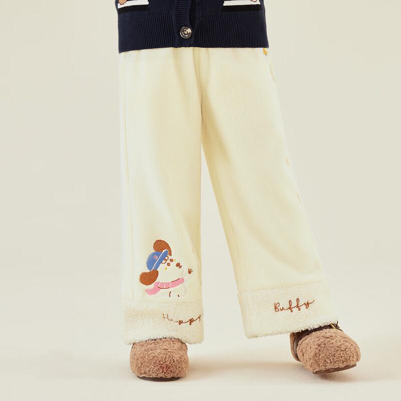 Зимние теплые вельветовые брюки прямого кроя для девочек B.Duck 100