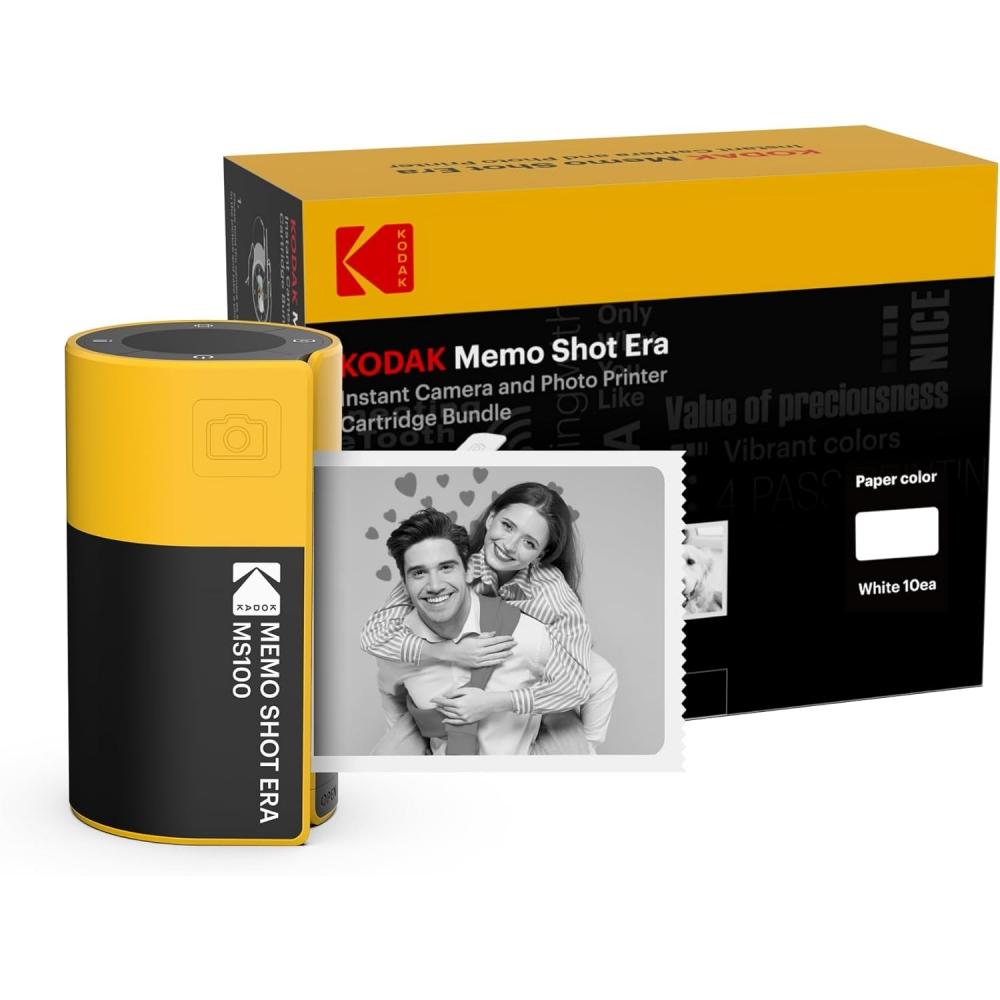 Kodak Memo Shot Эра Игрушка Мгновенная Цифровая камера Принтер этикеток Желтый камера +