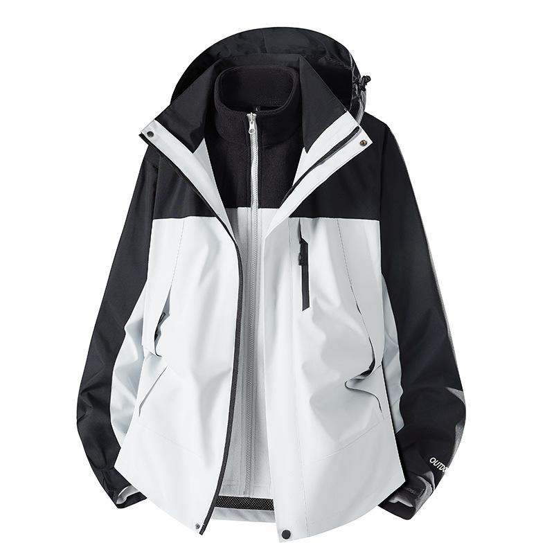 Autumn and Winter Men's and Women's Same Removable Jacket Windproof Waterproof Casual Jacket