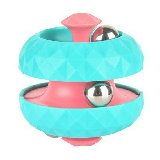 Diamond Texture Gyro Cube: Decompression & Educational Fingertip Toy with Marbles