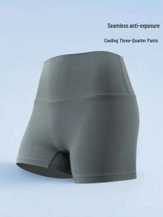 

Seamless Women s Yoga Pants: Tummy Control, Butt Lifting, Anti-Exposure, Ice Silk, Fitness Sports Base Layer. 2XL (140-160 jin) сірий колір