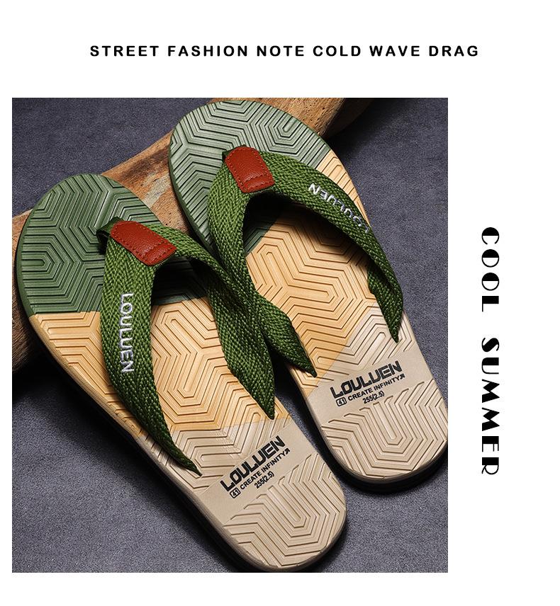 Trendy Men's Summer Flip-Flops - New Style Toe-Post Sandals for the Beach