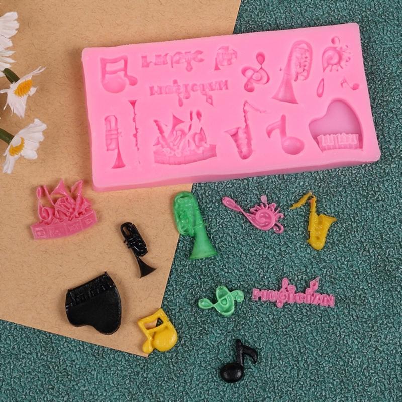 Stampo in Silicone Resistente al Calore a Tema Musicale Per Decorare Torte e Artigianato Fatto a Mano