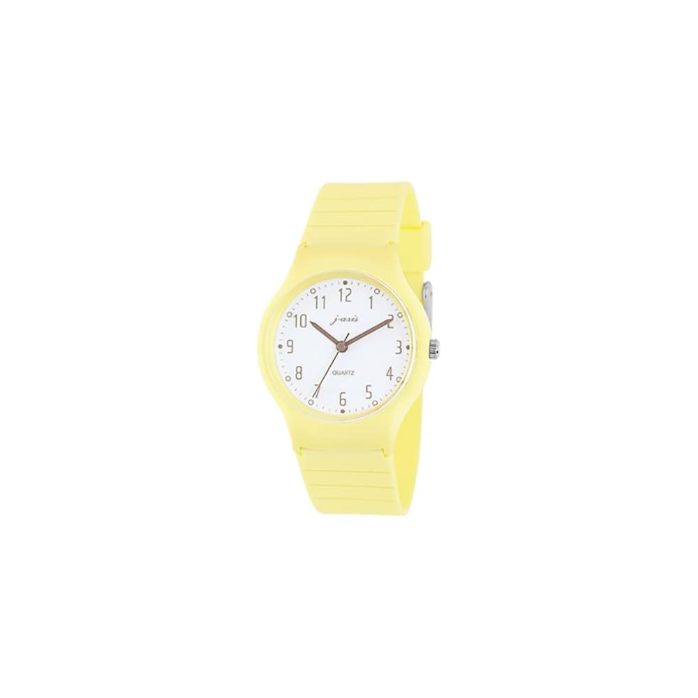 J-AXIS Colorful Earth Tone Pastel Watch TCL74 Yellow Simple Design Easy to Read