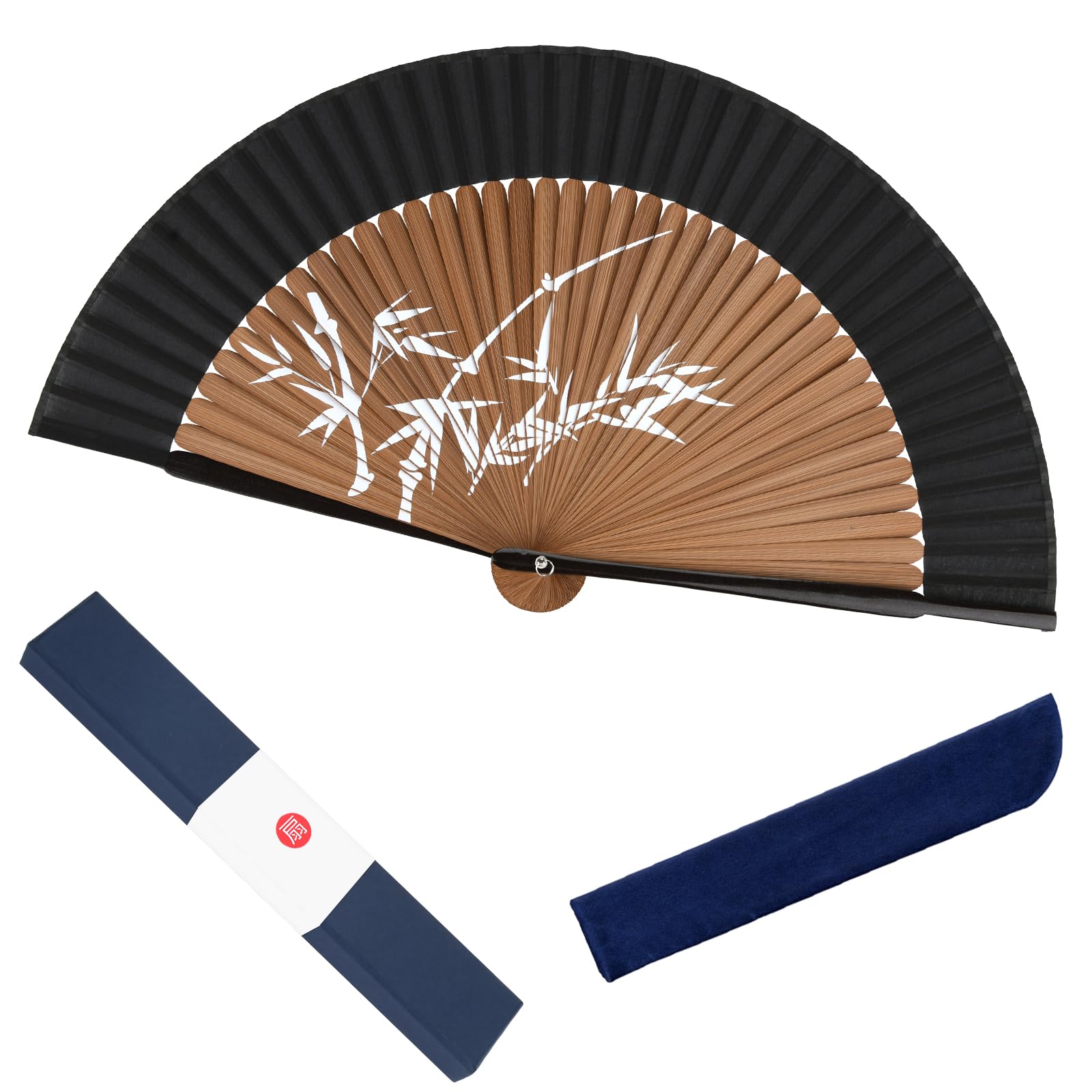 

Folding Made in Folding Bamboo and Silk Folding Gift Box and Bag Large Folding Summer Kabuki Gift for Fireworks Japanese Red [Dockii] Men s Fan,