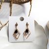 New Retro Geometric Diamond Earrings - Korean Style, Trendy and Versatile Women's Accessory.