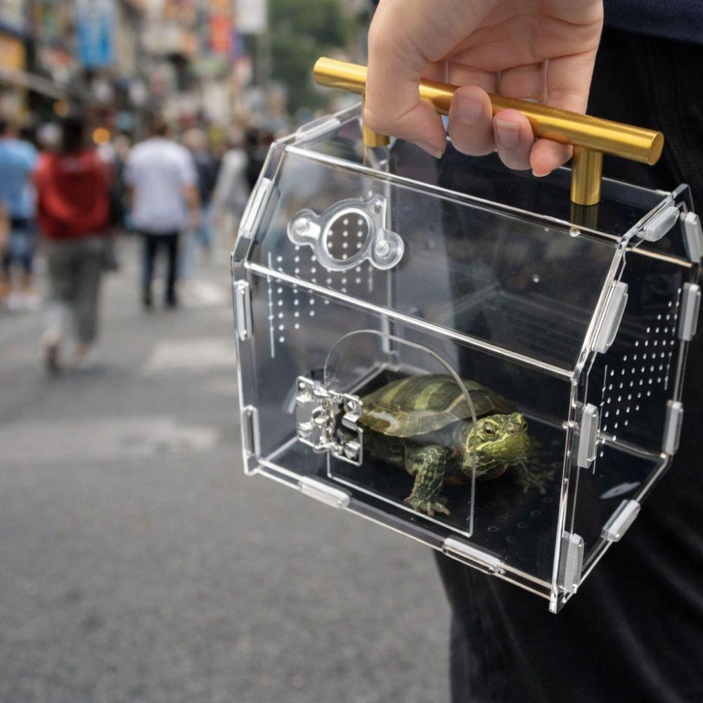 Magnetic Snap Closure Reptile Breeding Box Acrylic Spider Observation Box  Observation