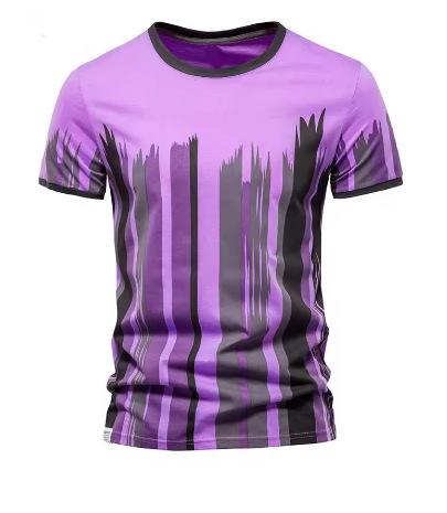 2024 New Fashion Printed Men's T-Shirt Round Neck Short Sleeve Sportswear Casual Gym Top Men's Women's