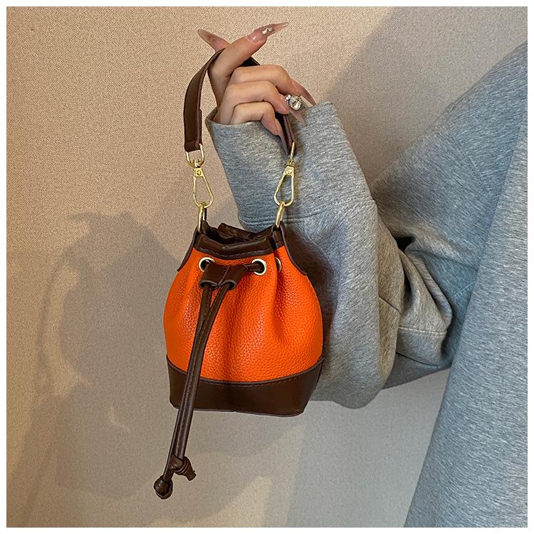 Cute Kids' Bucket Bag - Drawstring Mini Crossbody for Parent-Child with Creative Coin Purse