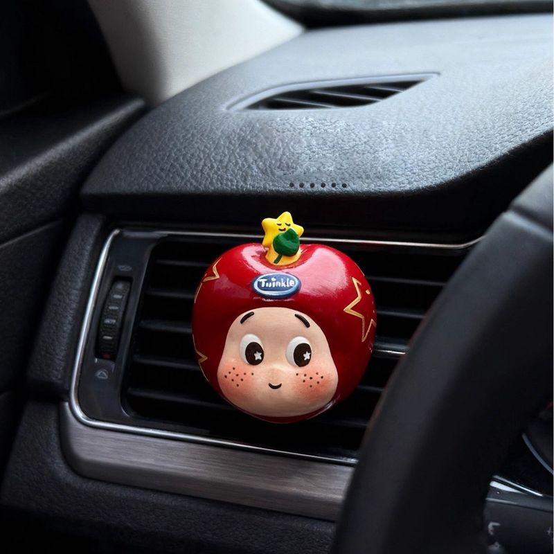 

Cute Star People Apple Car Air Freshener Fragrance Car Vent Decoration Clip Diffuser Stone Car Interior Ornament Gift for Women Apple Starman Car Aromatherapy (Size 6*5.5cm)