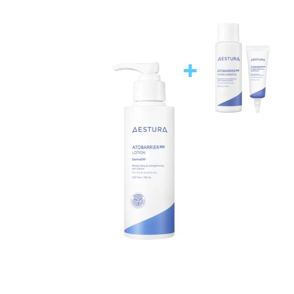AESTURA Atobarrier 365 Lotion 150ml + Cerahyal Hydro Serum 7ml + Hydro Essence 25ml