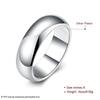High Quality 925 Sterling Silver Ring Fashion Simple Smooth Round Ring Party Jewelry for Women Size 5 6 7 8 9 10 11