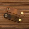 Leather Winding Device, Data Cable, Storage Buckle, Earphone Hub, Cable Management, Retro Crazy Horse Leather Handmade Small Gift.