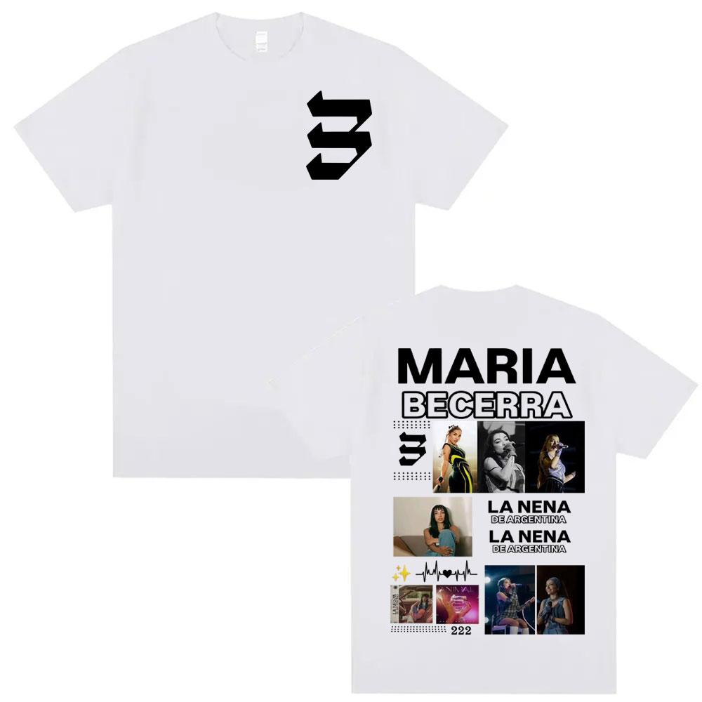 Singer Maria Becerra La Nena De Argentina Graphic T Shirts Men Women Clothing T Shirt 100 Cotton 90s Summer Tshirt Streetwear