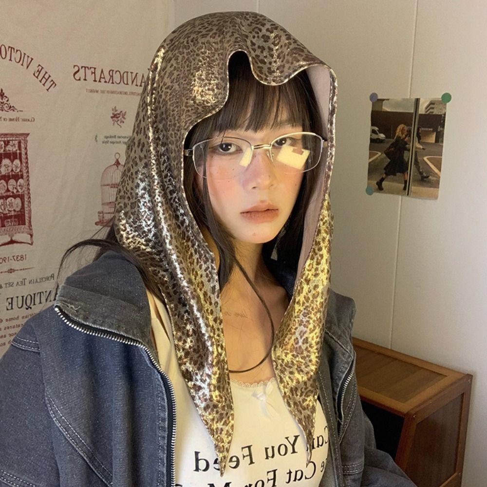 Y2K Triangle Scarf Printed Punk Bandana Simple Hair Scarf  Female