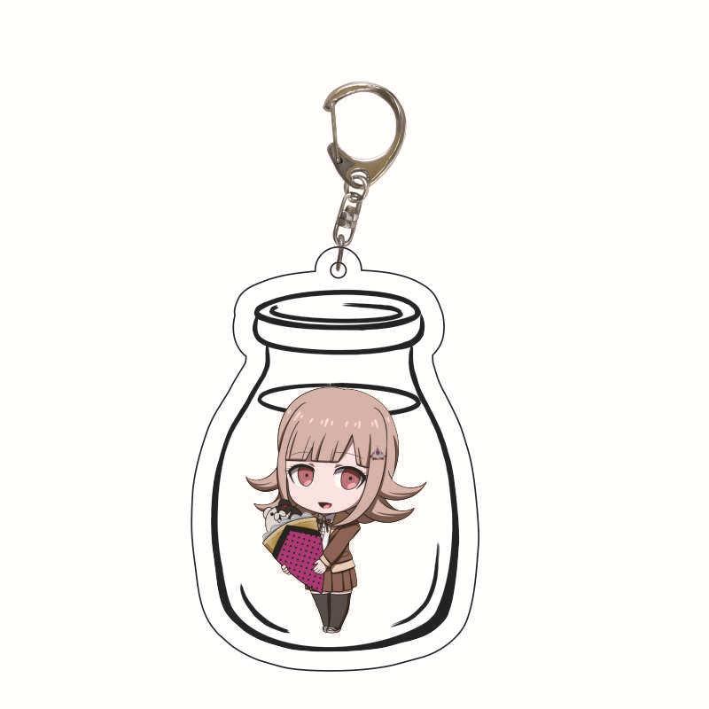 Danganronpa Monokuma, Makoto Naegi & Junko Enoshima Acrylic Keychain Charm Figure