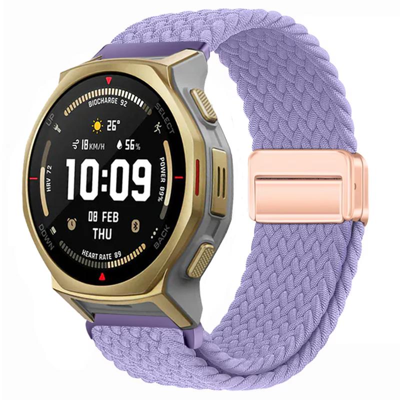 20/22mm Nylonový řemínek pro Amazfit Helio/T-Rex3 Pro 48/44mm Pásek s magnetickou přezkou Amazfit Active 2/2 Square/Balance 2 Náramek