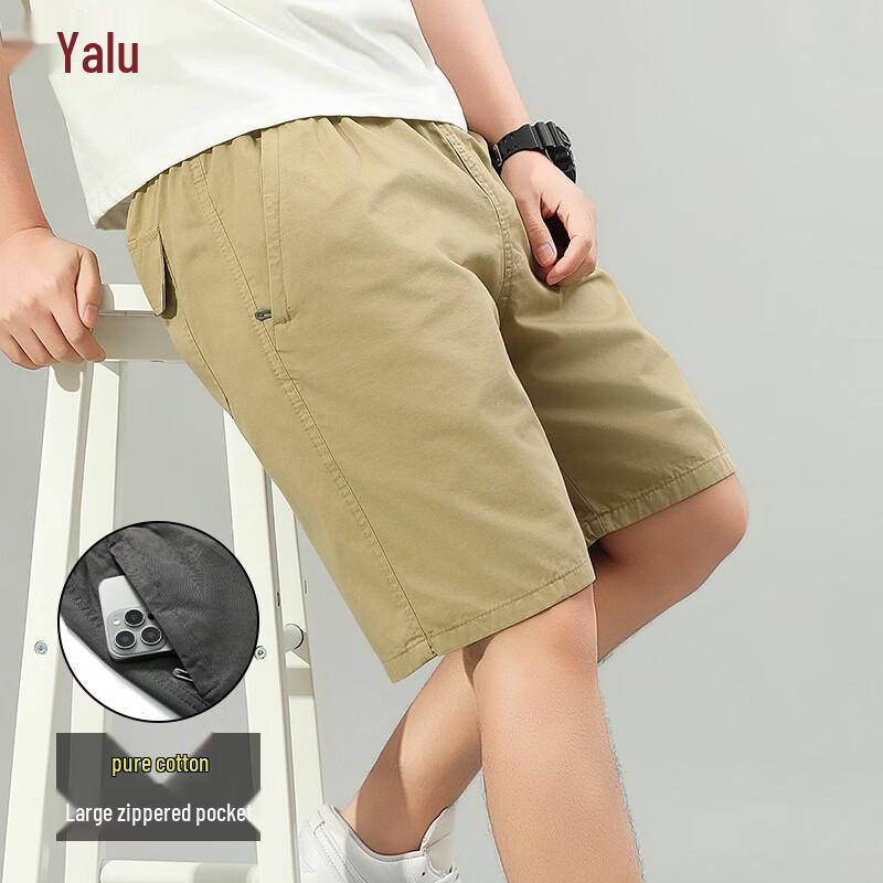 Yalu Men s Summer Cotton Straight-Fit Cargo Shorts 3XL