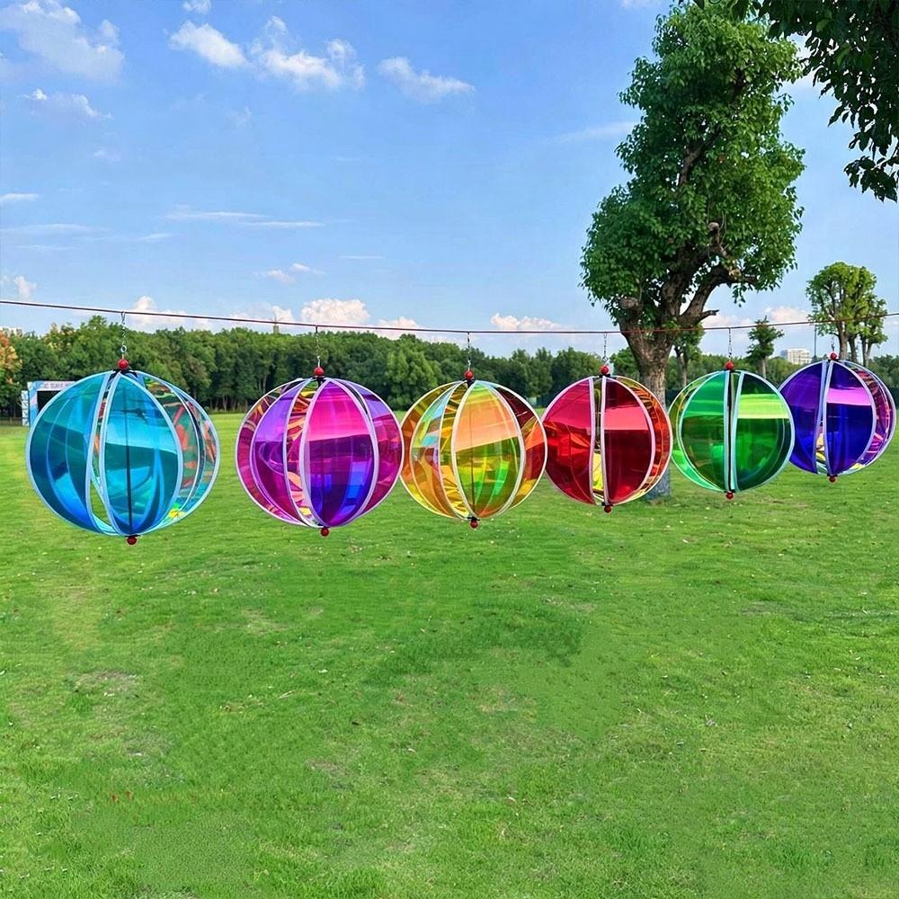 Rainbow Colors Hot Air Balloon Spinner Multistyles Striped Tie Dye Pinwheels Wind Spinner