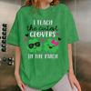 I Teach The Cutest Clovers in The Patch Shirt Funny St Patricks Day Teacher Tees Saint Patricks Day School Teacher Shirts