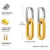 Paperclip Oval Drop Dangle Earrings, Stainless Steel Chain Chunky Loop Hoop Earrings for Women,Trendy Geometric Jewelry Gift