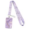Marble Texture Phone Lanyard & Card Holder for Student/Work ID, Meal & Bus Access.