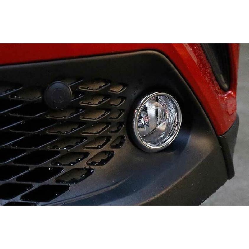 For Toyota CHR CH-R 2018-2022 Chrome Front Fog Light Eyelid Molding Ring Trim 2X