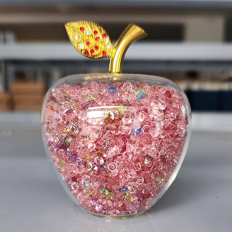 Christmas Crystal Apple Gift for Girlfriend or Wife - Perfect Birthday or Home Decor Piece for Best Friend