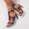 2025 New Summer Fashion Solid Color Sexy Open Toe Buckle Thin Sandals Elegant Dress Party Comfortable High Heels 35-42
