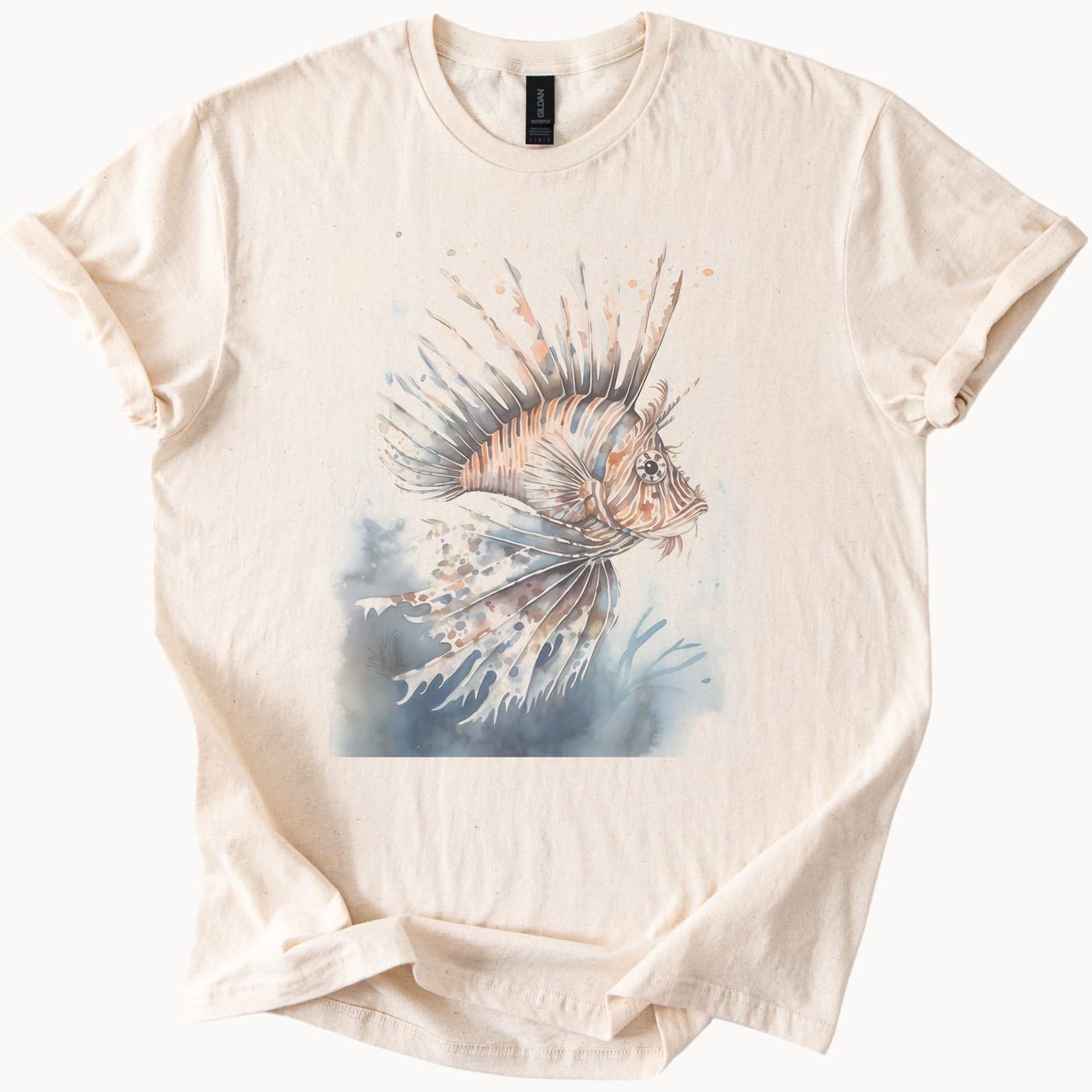 Watercolor Lionfish Ocean Art Shirt Tshirt 120