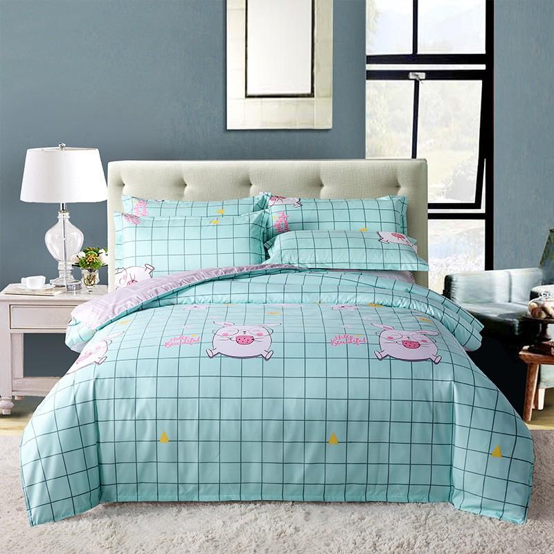 Aloe Cotton Blend Bedding Set Striped Sheet Style Modern Simple 1.2m/1.5m/1.8m/2.0m/2.2m Beds Home Bedroom Decor