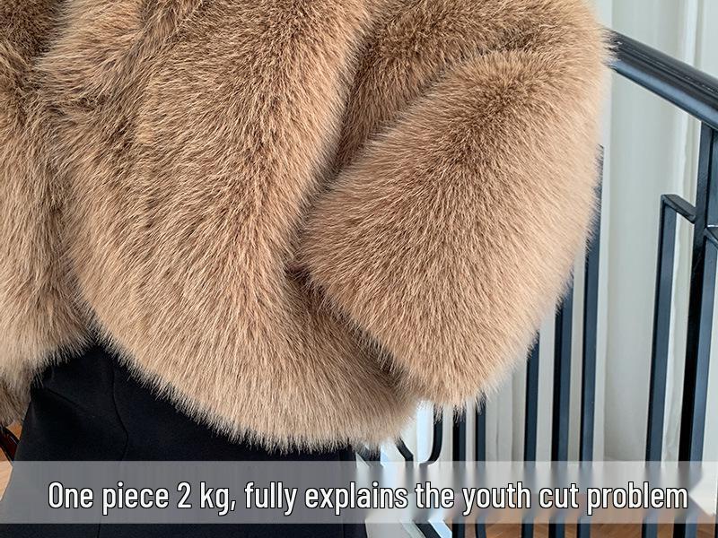 2025 Trendy Women's Faux Fox Fur Coat - Autumn/Winter Thickened Fashion Outerwear