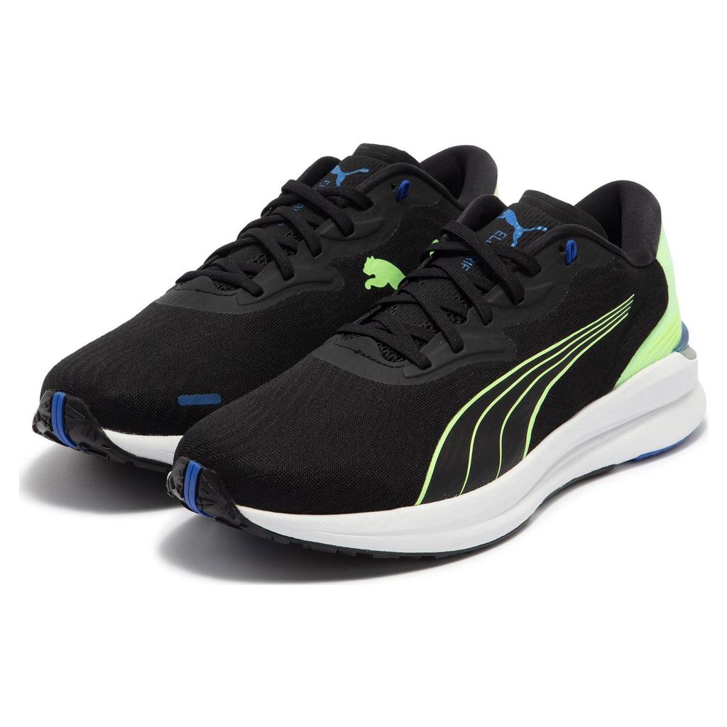 Puma Electrify Nitro 2 Round Toe Lace-Up Slip-Resistant Durable Low-Top Casual Running Shoes Men sneaker Black Green 376814-10