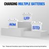 ECO-Worthy 12V/24V 20A Smart Battery Charger Maintainer, Auto Voltage Detect for LiFePO4 Lead-Acid with Multi-Current Options 5A