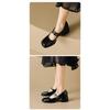 French Shoes Women Chunky Heel Small Leather Shoes Retro Devotion