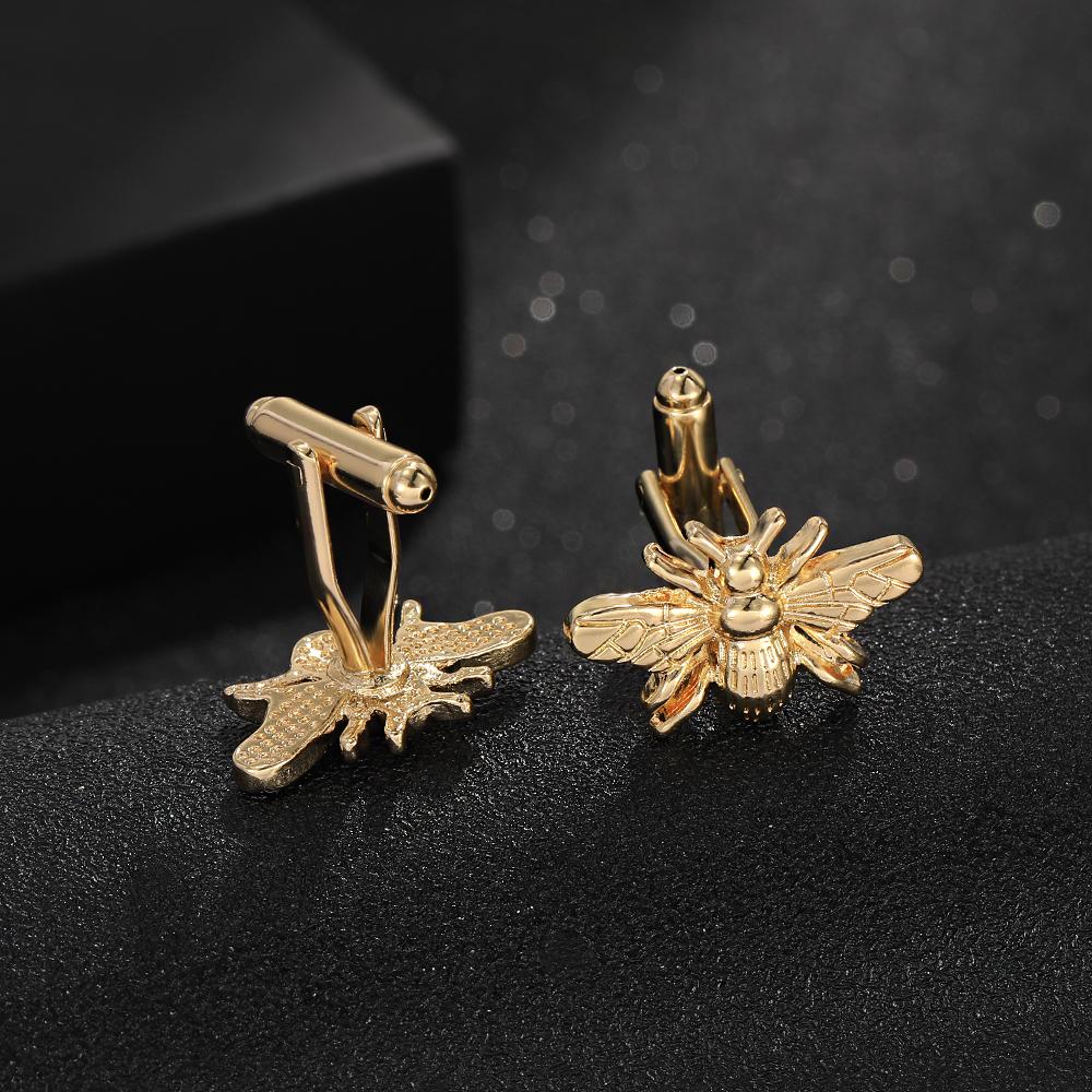 Proud to Bee Collection Cufflinks Ancient Silver Gold Colors Insect Gemelos For Man Boys Shirt Suit Jewelry Accessories