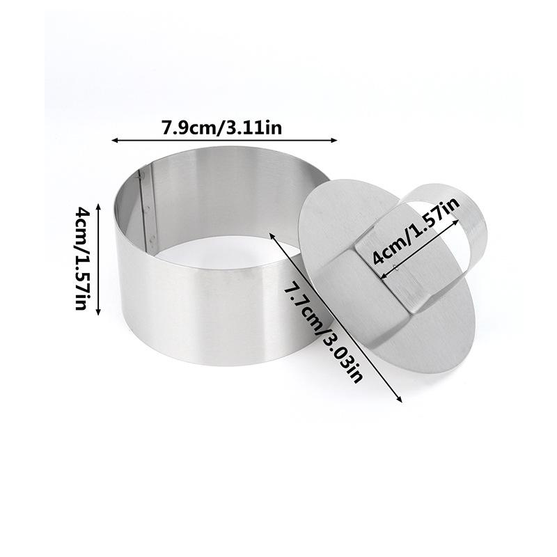 Lihe Stainless Steel Mousse Rings, Multi Shape Cookie & Cake Molds, Household DIY Baking Tools