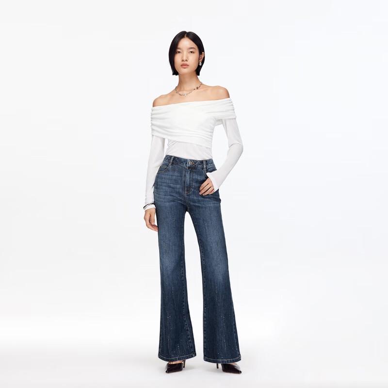 VEROMODA Meteor Shower Rhinestone Flare Jeans